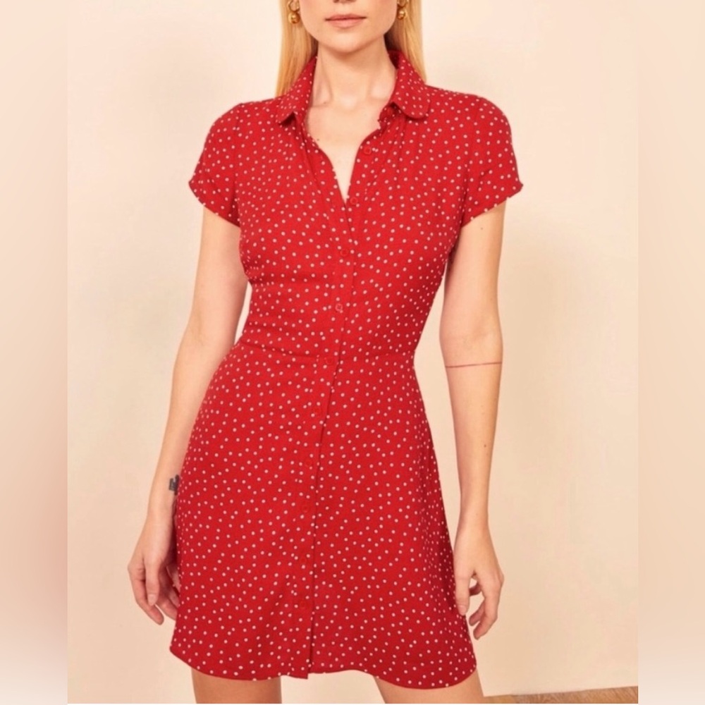 BNWT Reformation Sunday dress in Ditty print size 4